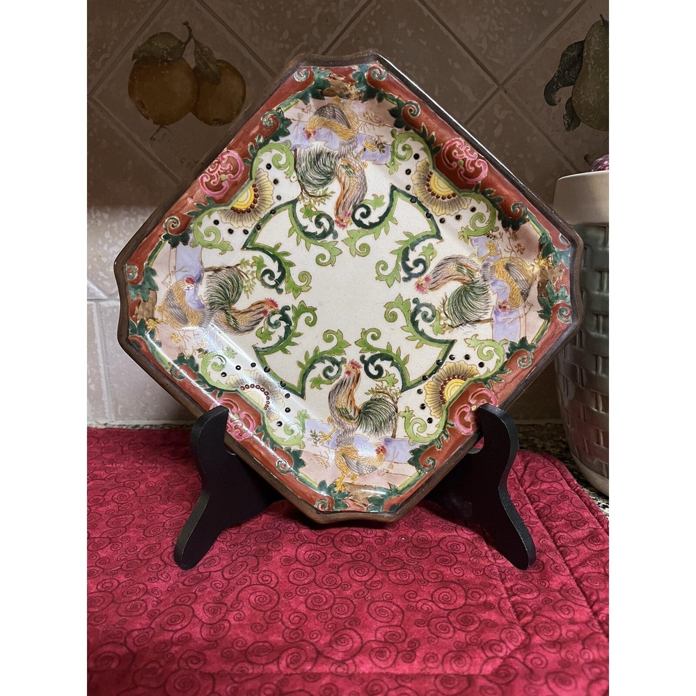 Chinese Rooster Plate Decorative Rooster Plate Farmhouse Decor